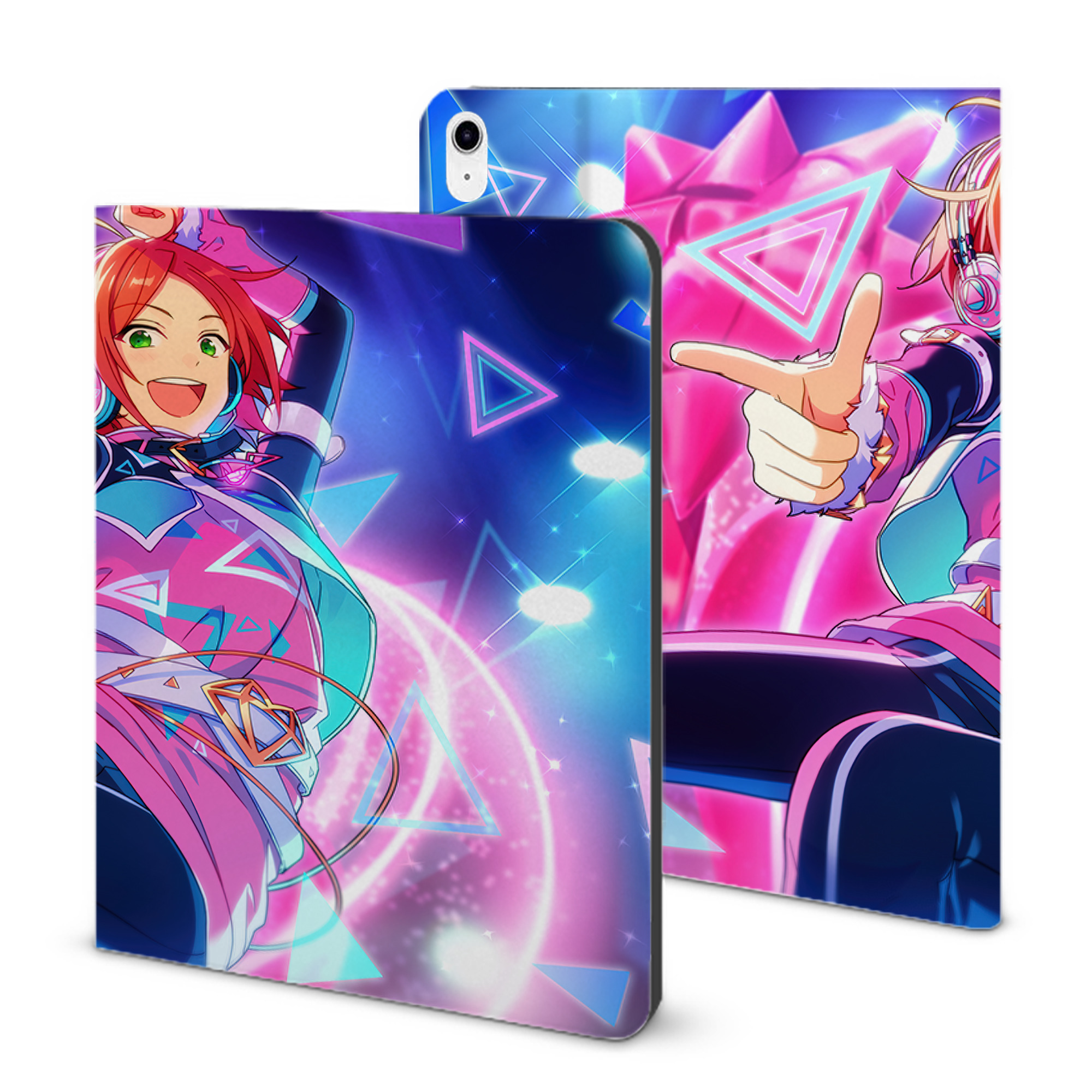 （画像用） あんさんぶるスターズ! Ensemble Stars IPad ケース ブック型 PUレザー TPU 耐衝撃 軽量 薄型 ペン収納なし 全面保護 IPad 各モデル対応